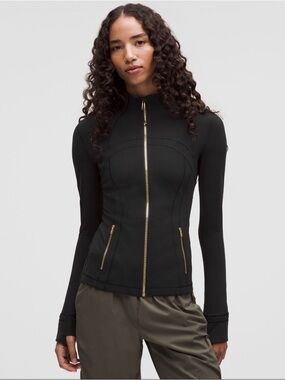 lululemon athletica Black define Jacket “Nulu” with Gold Zippers